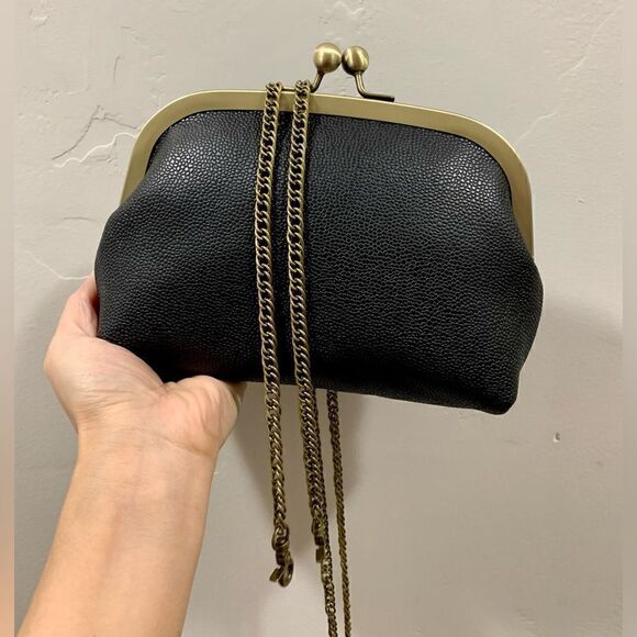 Handmade Genuine Cowhide Leather Kisslock Clutch/Wristlet/Crossbody & 2 Straps - Picture 14 of 15